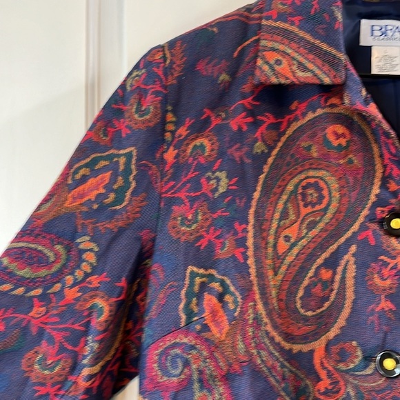 NWOT Vintage BFA Classics Tapestry Paisley Blazer Jacket - Size Large - Picture 3 of 8